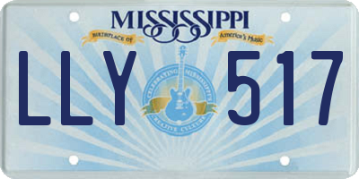 MS license plate LLY517