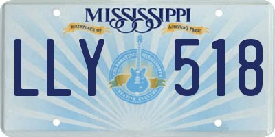 MS license plate LLY518