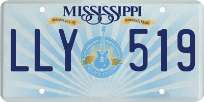 MS license plate LLY519