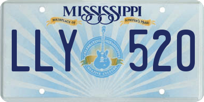 MS license plate LLY520