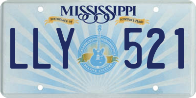 MS license plate LLY521