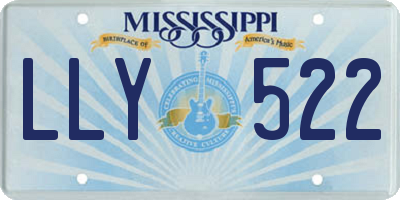 MS license plate LLY522