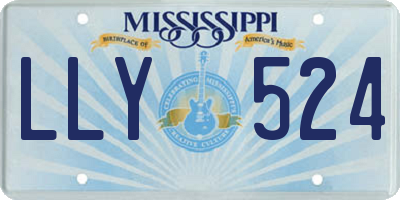 MS license plate LLY524
