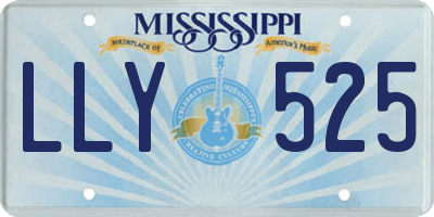 MS license plate LLY525