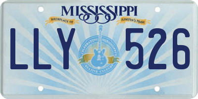 MS license plate LLY526