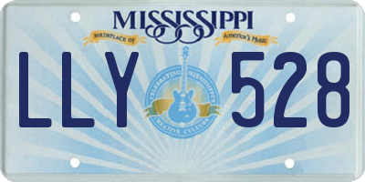 MS license plate LLY528