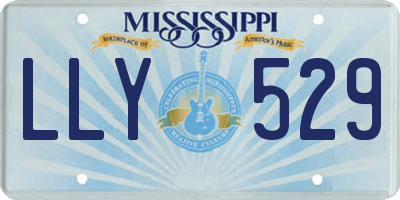 MS license plate LLY529
