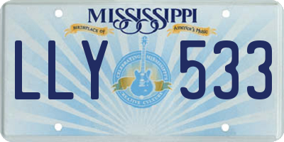 MS license plate LLY533