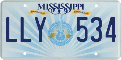 MS license plate LLY534
