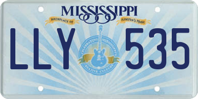 MS license plate LLY535