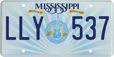 MS license plate LLY537