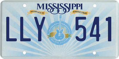 MS license plate LLY541