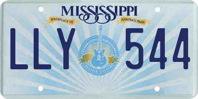 MS license plate LLY544