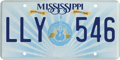 MS license plate LLY546