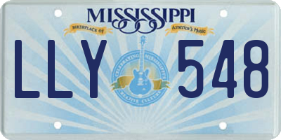 MS license plate LLY548