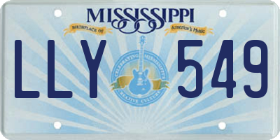 MS license plate LLY549