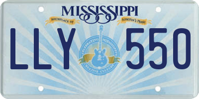 MS license plate LLY550