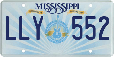 MS license plate LLY552