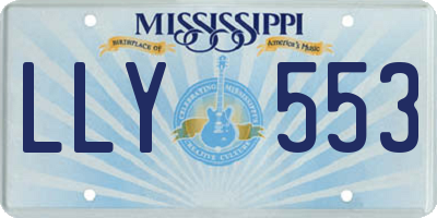 MS license plate LLY553