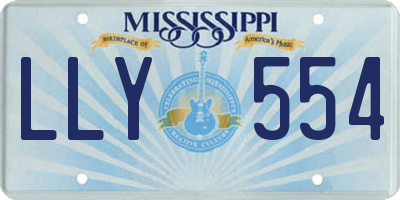 MS license plate LLY554