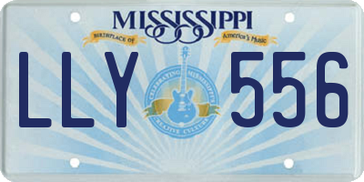 MS license plate LLY556