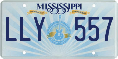 MS license plate LLY557