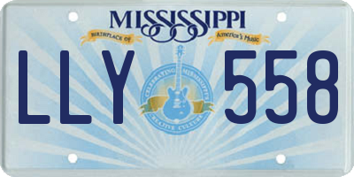 MS license plate LLY558