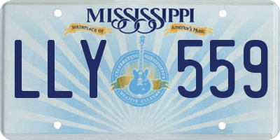 MS license plate LLY559