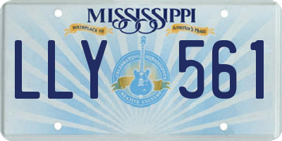 MS license plate LLY561