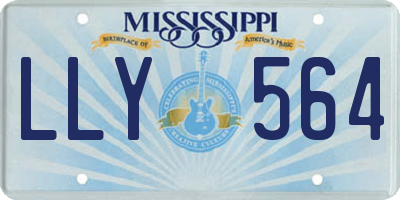 MS license plate LLY564