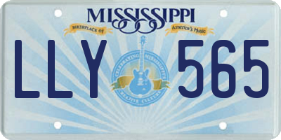 MS license plate LLY565