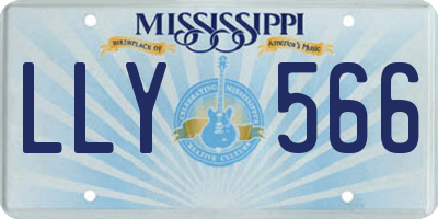 MS license plate LLY566