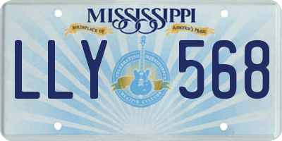 MS license plate LLY568