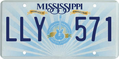 MS license plate LLY571