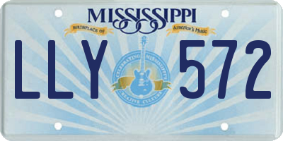 MS license plate LLY572