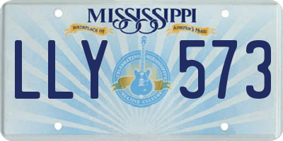 MS license plate LLY573