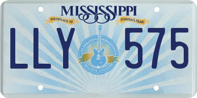 MS license plate LLY575