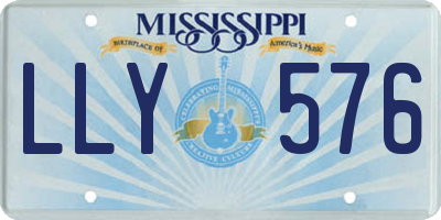 MS license plate LLY576