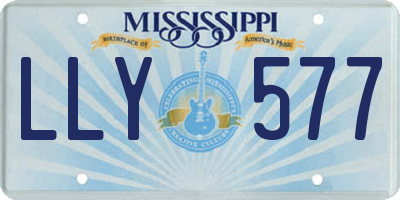 MS license plate LLY577