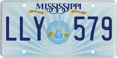 MS license plate LLY579