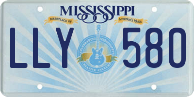 MS license plate LLY580