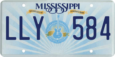 MS license plate LLY584