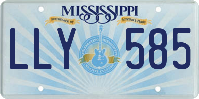 MS license plate LLY585