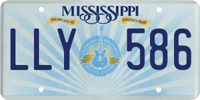 MS license plate LLY586