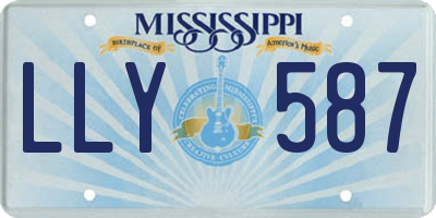 MS license plate LLY587