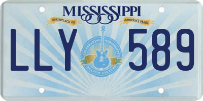 MS license plate LLY589