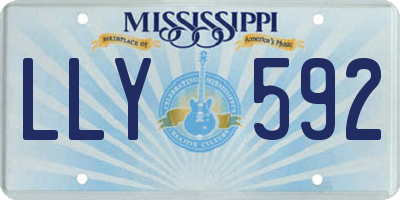 MS license plate LLY592