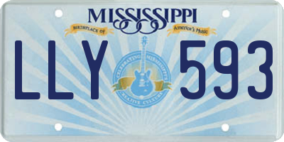 MS license plate LLY593