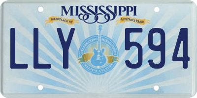 MS license plate LLY594