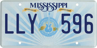 MS license plate LLY596